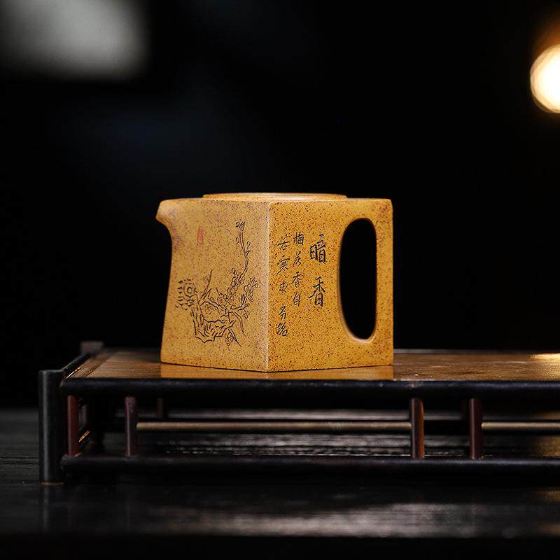 产地HFN直销一件宜兴紫砂原矿方高温段壶泥四手工阳羡壶家用茶壶