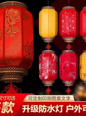 丝RGQ牡丹灯笼立体灯镂空浮仿古红灯笼户外阳台门口吊仿羊皮金雕