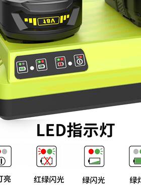 适用于RYOBI利优1电2V-18V锂镍电工具比池NYN双电充充器P117充电