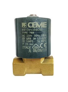 大利CEME冷却水电磁阀接313VV935SC57口3/8AC220VQGB挤出意机电磁