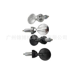 锦博托车后视镜高圆形复古倒镜清凸75803镜九号极车核电动摩车手