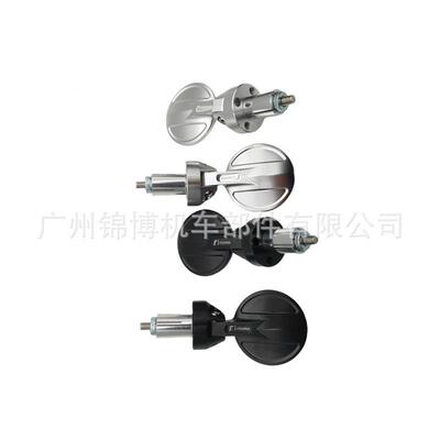 锦博托车后视镜高圆形复古倒镜清凸75803镜九号极车核电动摩车手