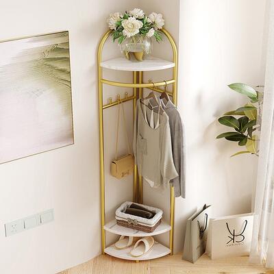 架轻奢转角衣帽折叠卧室40230衣架落地网红意家用创房架间拐角挂