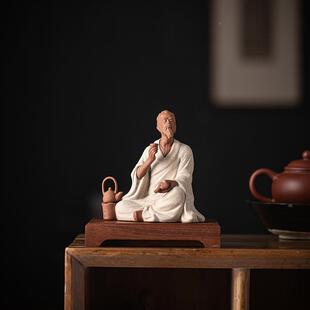 陶瓷历饰史人物摆件茶圣陆羽伯子期中式茶室客厅FLF装中钟国风牙