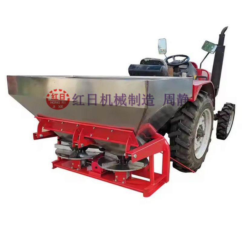 1500L双盘撒机拖拉机挂接撒播器有机双盘撒粪机械