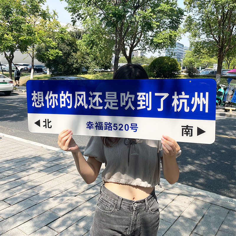 网红路牌门牌定制指示牌路标我在哪里重庆杭州南京苏州温州很想你