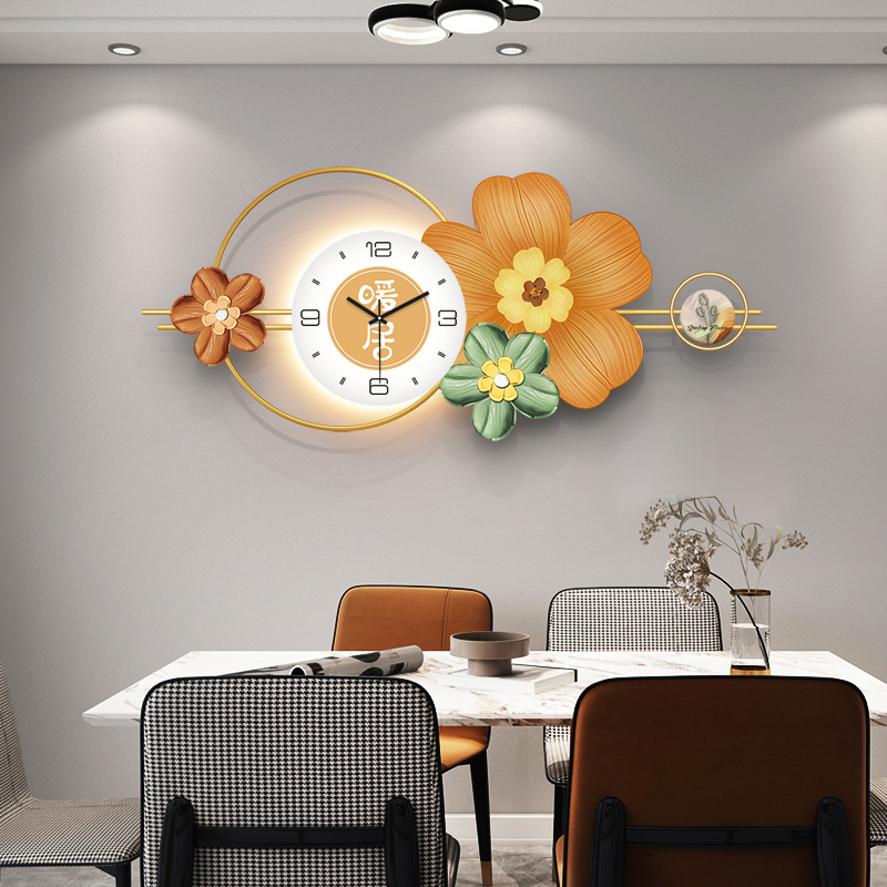 钟表挂钟客厅202m3新款简约现代网红挂表创意家用时尚饭厅时钟静