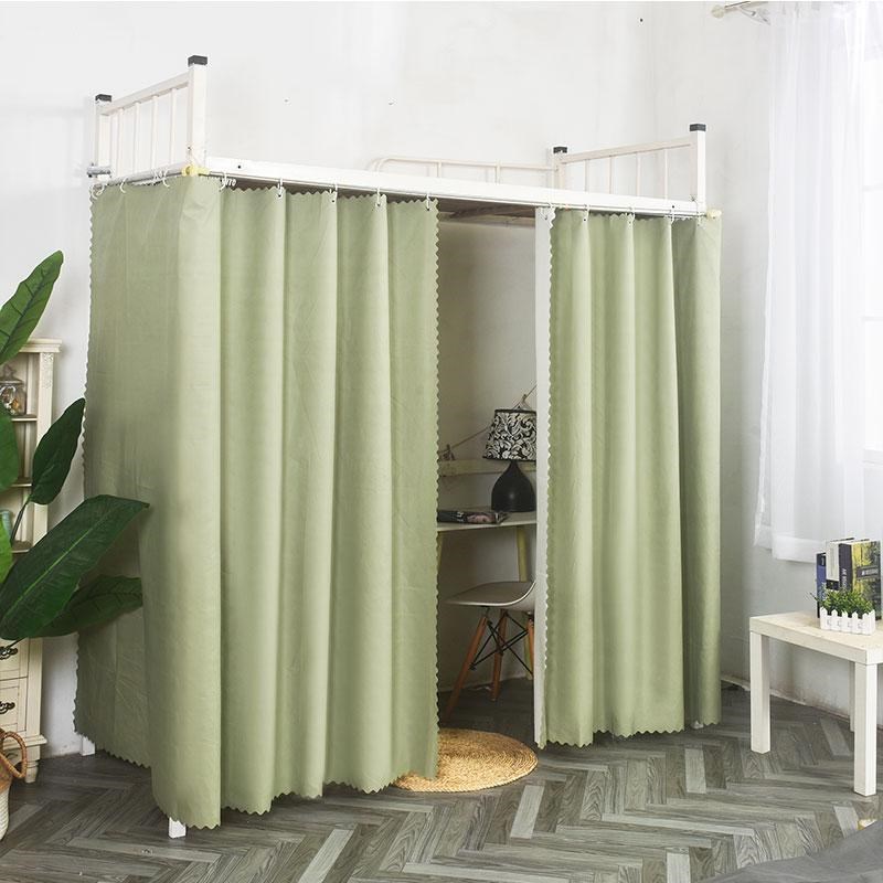 大学生宿舍床帘加j厚款加高1.6m上床下桌帘挡光布纯色简约遮挡帘