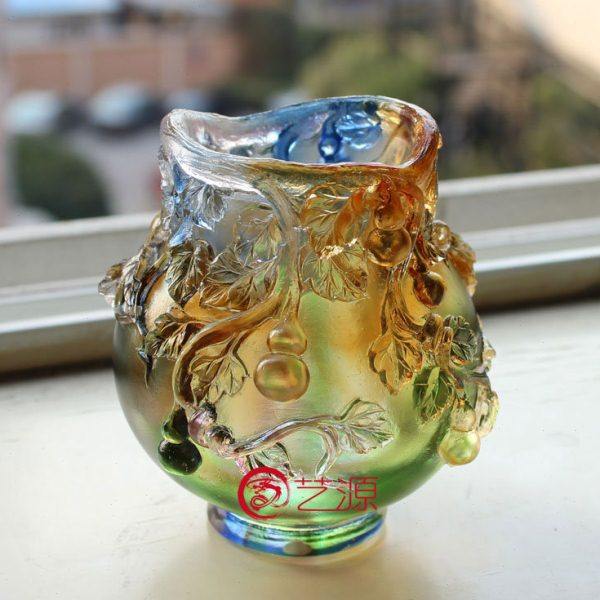 琉璃福禄笔筒创意家居办公商务会议饰品长辈朋友同事生日礼品礼物