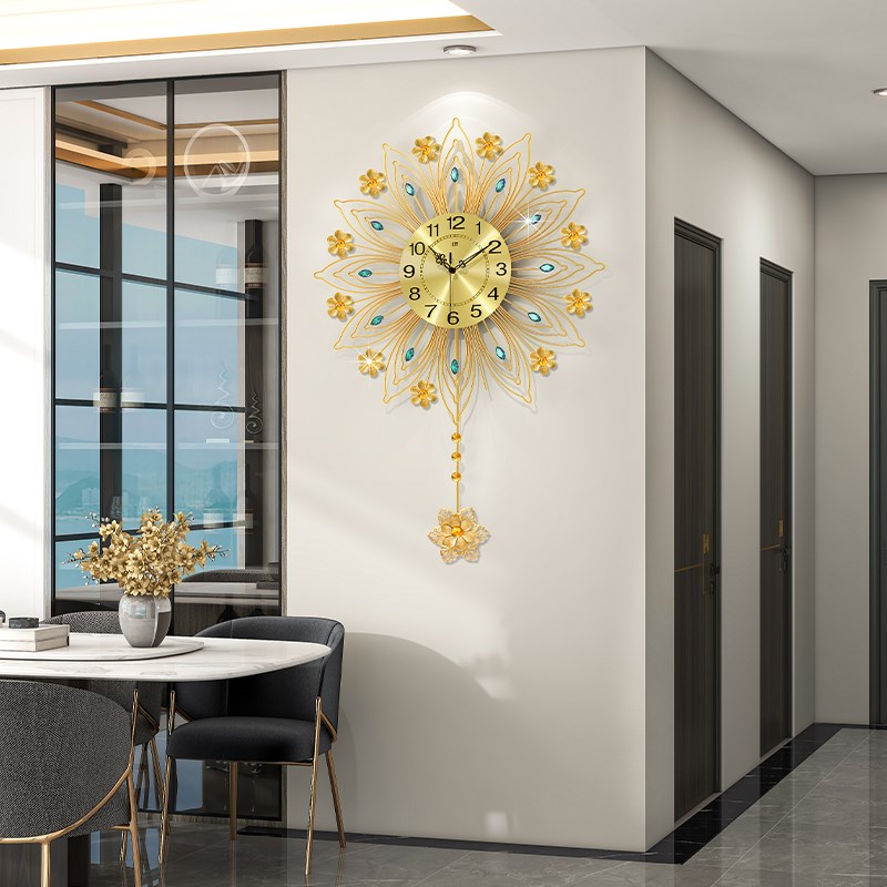 钟表客厅挂钟创意时q钟挂墙家用现代简约餐厅挂钟免打孔