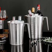 特大容量5000ml304不锈钢量杯带刻度杯3000ml耐高温实验计量杯