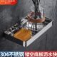 免打孔卫生间置物架肥皂盒304不锈钢皂盒金色沥水篮浴室挂件皂网