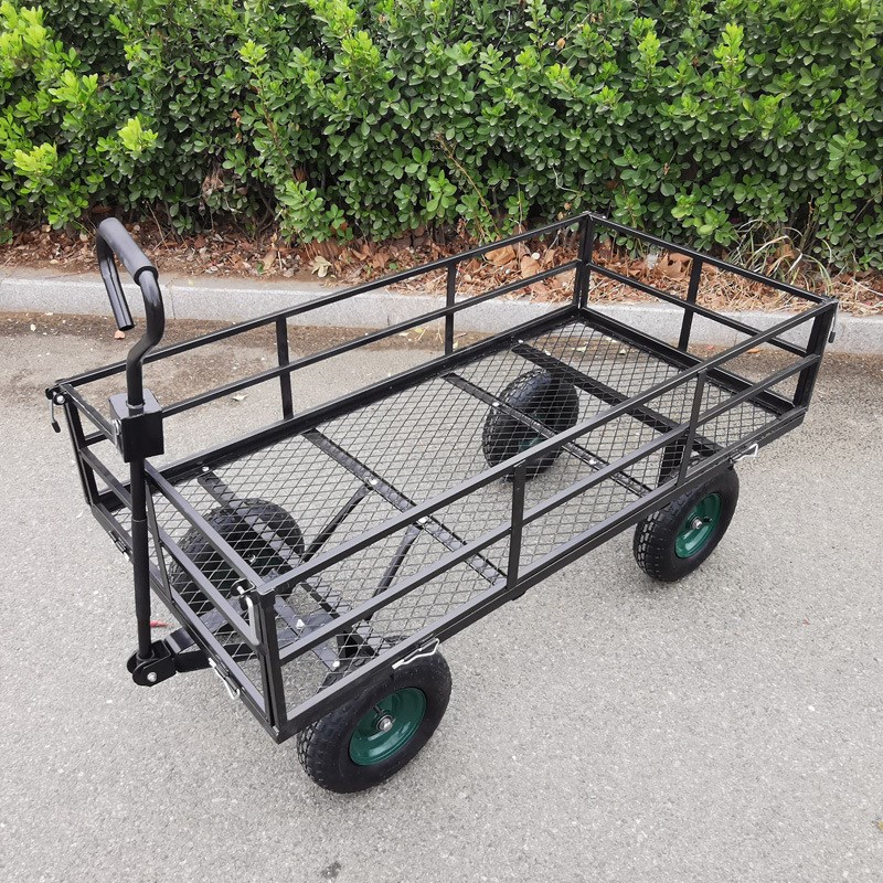 1P2R四轮平板拖车折叠拉货车家用手推车花束摆摊专用推.车搬运车