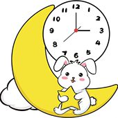 月亮兔卡通创意静音客厅卧室儿童房幼儿园钟表挂钟可爱时尚 装 饰表