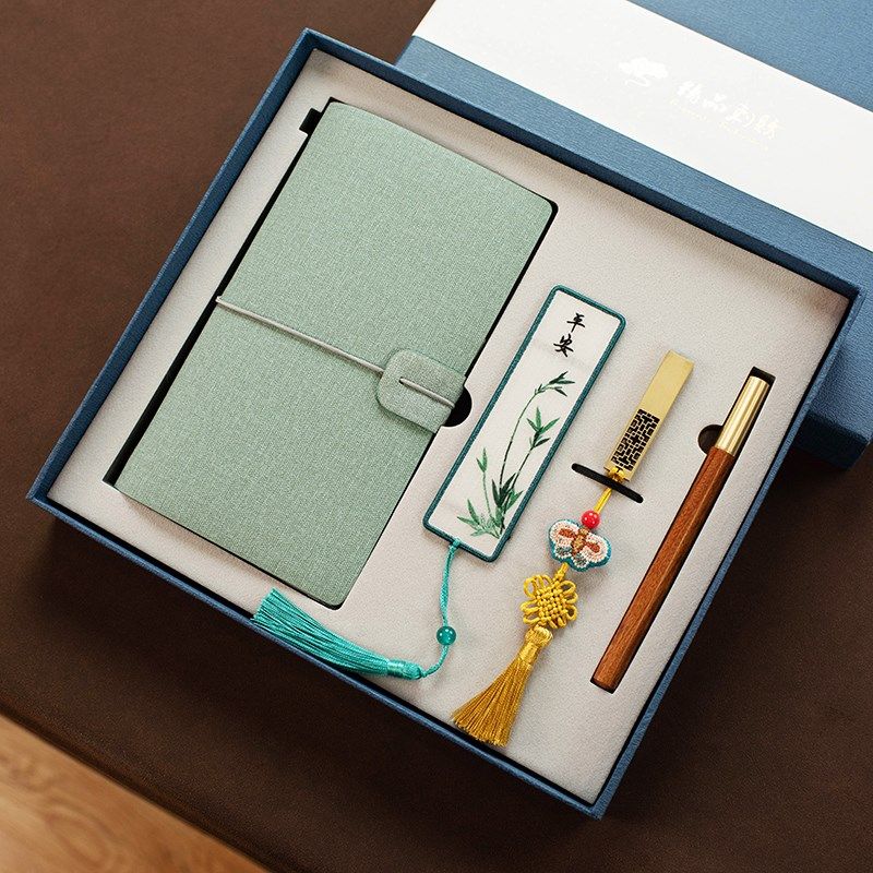 笔记本子国潮苏绣复古文艺日记本记事本办公用品文具定制可印logo