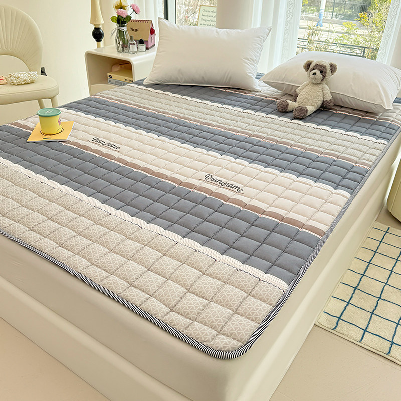罗兰家纺薄款可水洗抗菌床垫软垫子家用褥子学生宿舍防滑床褥夏季