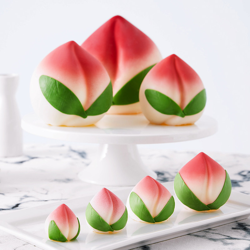 寿桃蛋糕装饰插片大号空心立体祝寿桃子生日蛋糕装饰摆件大桃插件