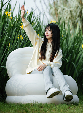 LUINGBOX充气沙发户外露营懒人空气单人便携野营音乐节气垫床坐躺