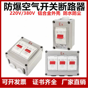 防爆断路器防爆空气开关空开20A单相220V三相380断路器VBPZ30