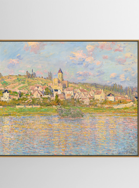 莫奈油画布印刷喷绘仿制油画建筑风景挂画客厅卧室沙发背景装饰画