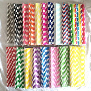 优质环保一次性彩色纸吸管幼儿园手工果汁可乐饮料餐饮店吸管25支