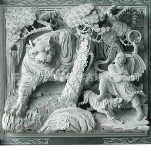 石雕汉白玉浮雕壁画青石浮雕照壁墙文化墙玄关屏风人物草地雕窗花