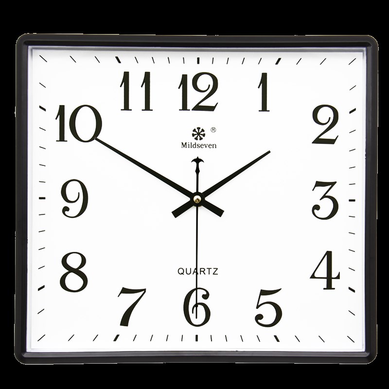 家用静音长方形现代简约时尚x钟表挂钟客厅时钟石英钟大气卧室装