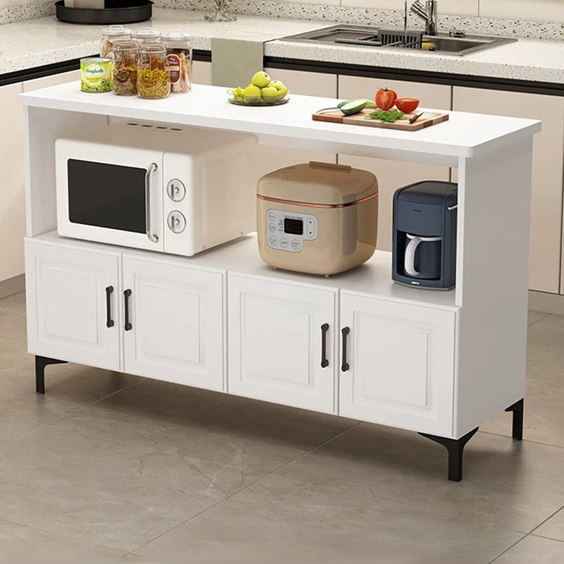 岩板切菜桌厨房置物架落地微波炉烤箱G收纳架家用餐边储物收纳橱