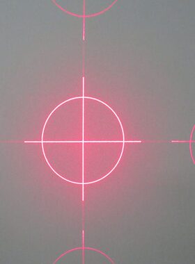 19.83度圆圈带十字线效果红光绿光蓝光激光器 亮度线宽可调定位灯