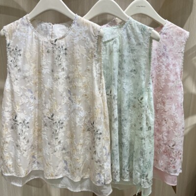 MISS RUILI 定制 2025夏季百搭宽松显瘦圆领无袖上衣F0914