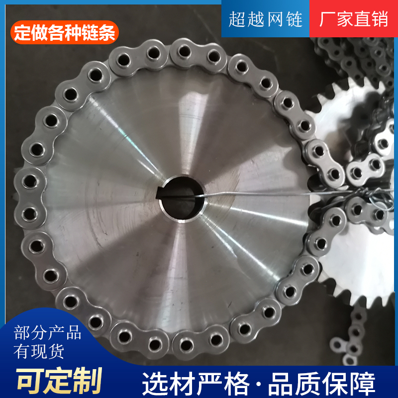 304不锈钢双节距空心链条 厂家现货08b10a工业R机械传动用滚子链