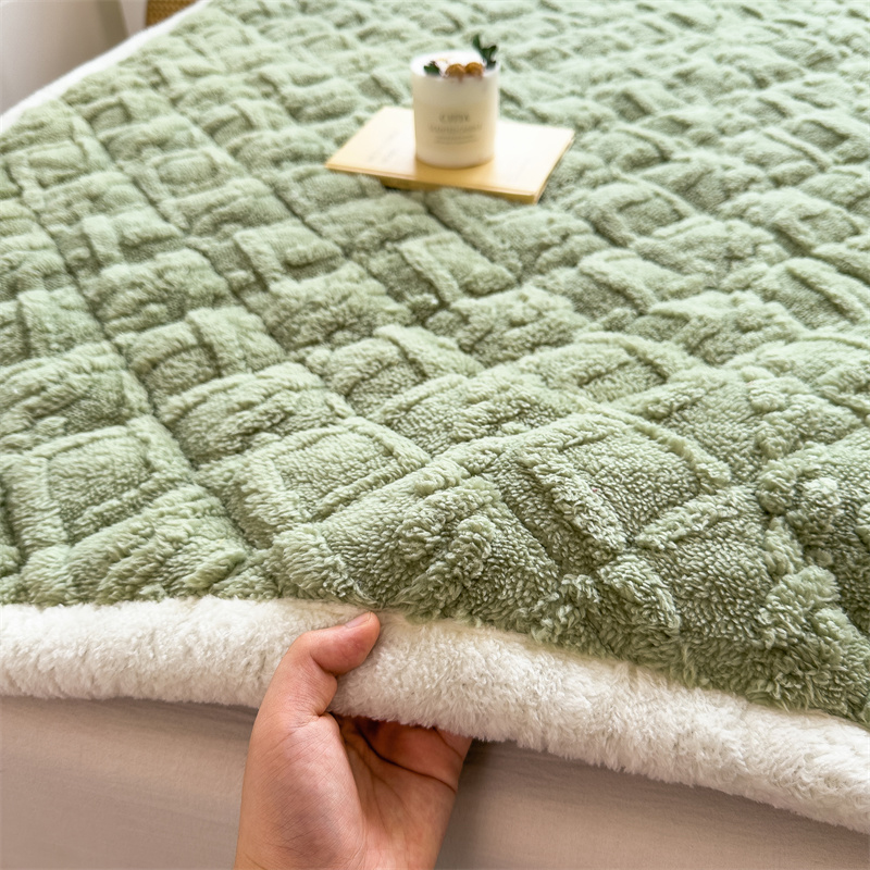 5A级塔芙绒珊瑚牀垫法兰牛奶绒垫褥羊羔绒1米2一米五铺Z牀毛毯冬