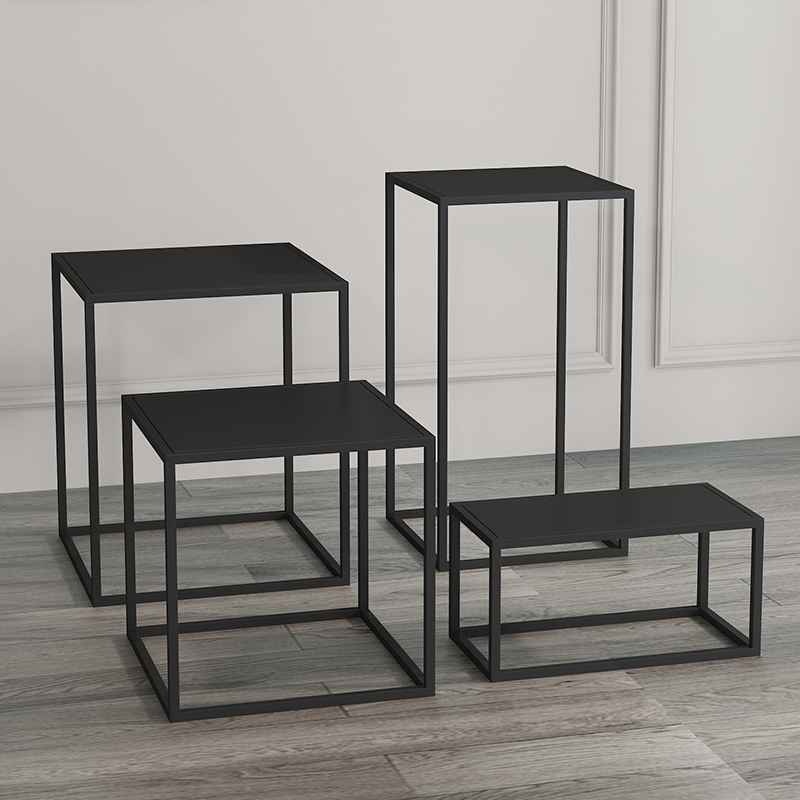 简约铁艺置d物架定制底座增高架打印机架陈列架花架客厅落地鱼缸