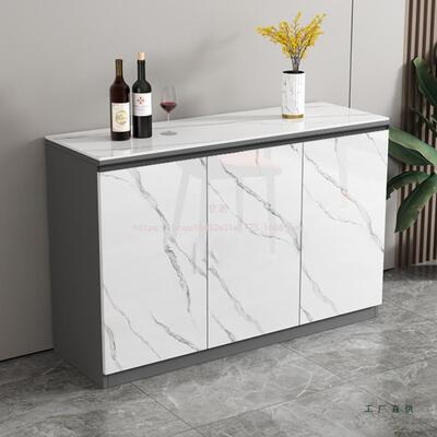 岩板面餐边饮21420厅水机桶置茶水柜现代简约轻奢橱客厨房收纳靠