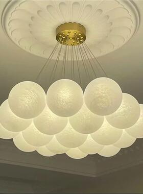 月灯星球气球球灯泡室泡轻玻璃法式奢121奶油风云朵儿童卧灯客厅