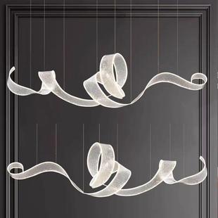 现宴会厅带吊大灯酒店197堂吧台前代台会所大厅亚克力装饰异形灯