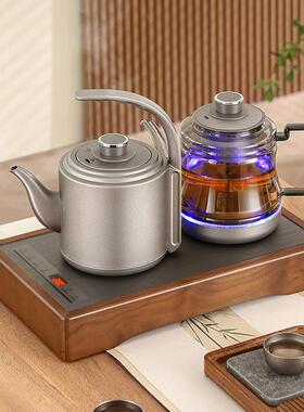 泡纯钛全自动底水部上水电热烧壶一茶桌嵌67954入式体机茶专用煮