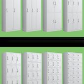 带钢制更衣柜员工铁皮柜锁浴室衣柜多门柜柜工厂鞋 柜碗985换柜储