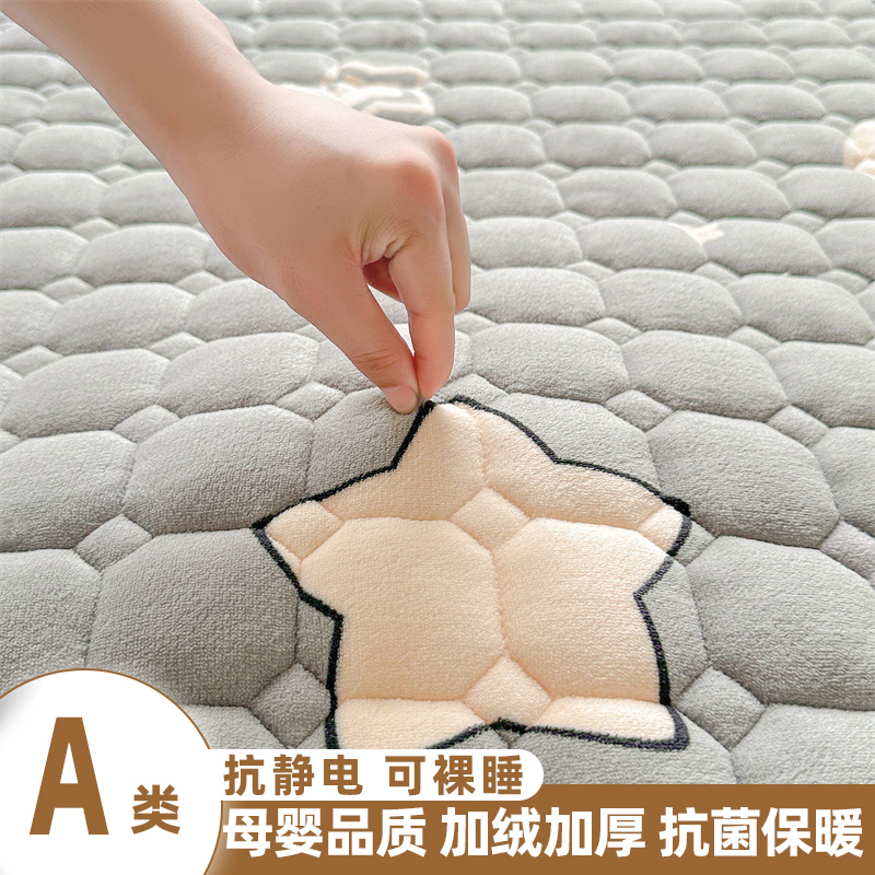 牛奶绒床垫d软垫家用卧室褥子宿舍学生单人睡垫冬季法兰绒毛毯被