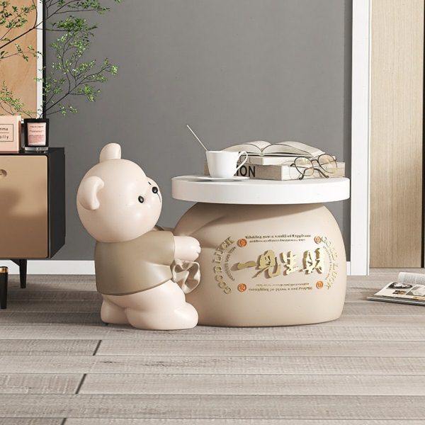 奶油风大熊客厅落地摆件电视柜家居饰品沙发茶几床头柜乔迁礼物,家居饰品,落地摆件,淘宝优惠券,粉丝福利购,淘宝优惠卷