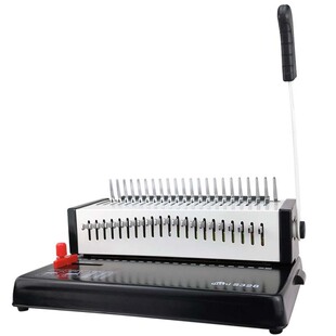 S328胶圈夹条装订机 夹条带抽刀装订机 梳式装订机胶圈21孔打孔机