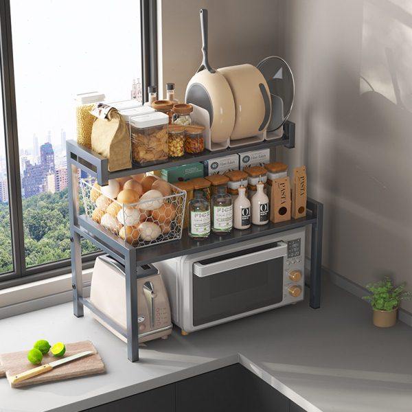 厨房微波炉置物架台面家用可伸缩微波炉架子多功能多层烤箱电饭锅,厨房/烹饪用具,微波炉置物架,淘宝优惠券,粉丝福利购,淘宝优惠卷