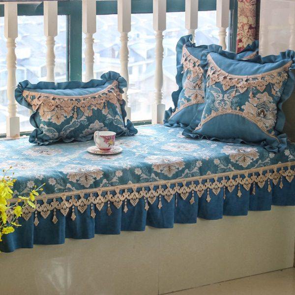 欧式飘窗垫窗台垫定做卧室阳台垫装饰坐垫榻榻米垫子可机洗飘窗毯