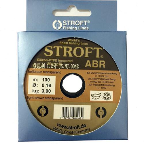 德国原装进口STROFT丝强GTM透明子线棕色100米主线原丝钓鱼线包邮