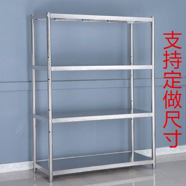 定做不锈钢多层商用家用展示架四层仓储货架阳台收纳厨房置物架子
