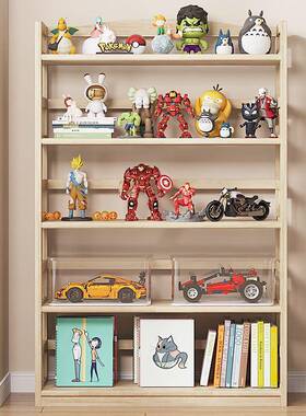 新款实家木书书柜落地书架学DJG童生客厅松木儿卧室用房置物架收