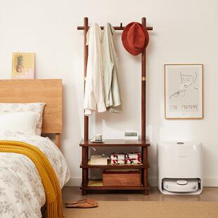 换鞋凳挂衣门架EVZ柜一体榉木落地置物床头多架功能简约厅进门衣