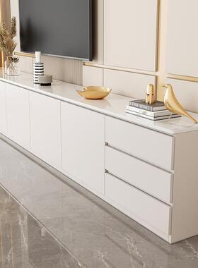 现代简约电柜实木家用高柜板岩客台面TJZ六斗柜厅落地储视物柜家