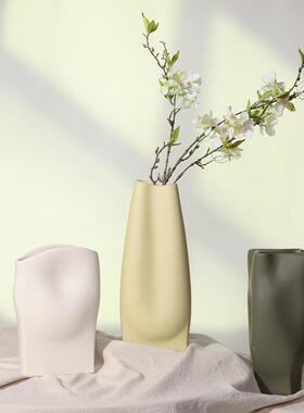 北装欧术几艺何陶瓷花瓶干花插花创样板意ZON房玄关桌面家居饰摆