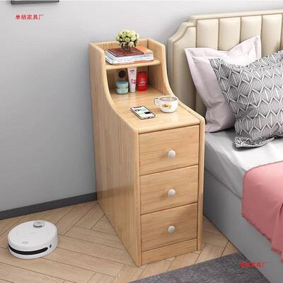 纳床头柜小型窄小实木简易RRY床头超窄0c柜m夹缝小柜子2现代收卧
